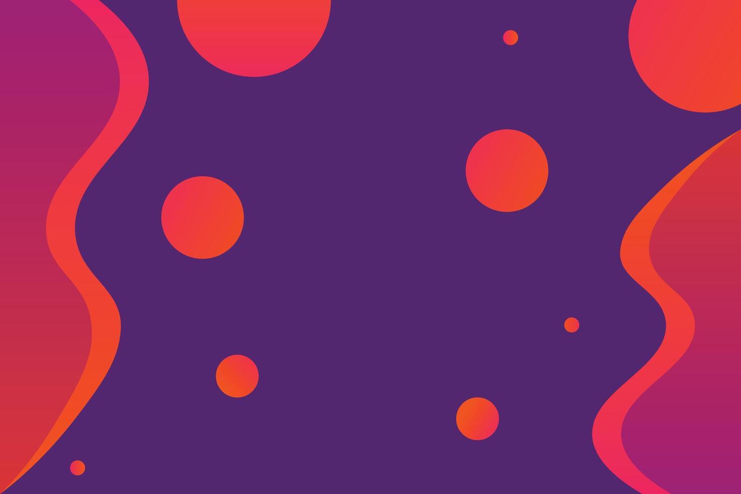 Abstract background with wavy flow and circular blob effect gradient color banner. vector