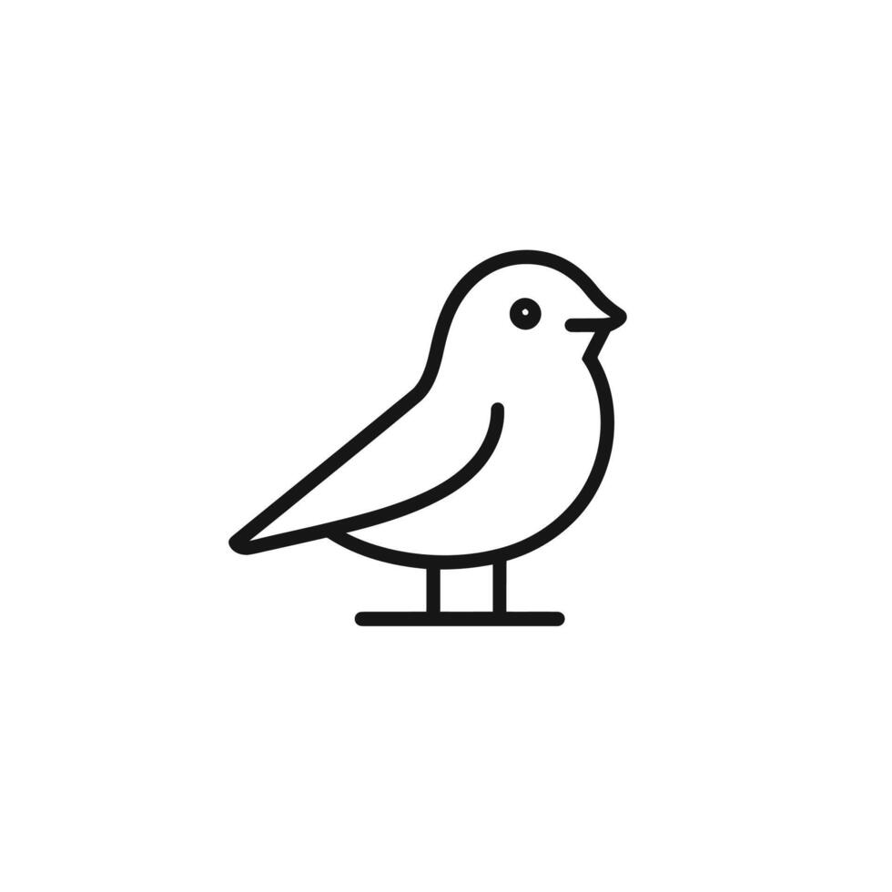 Bird icon line illustration on white background vector