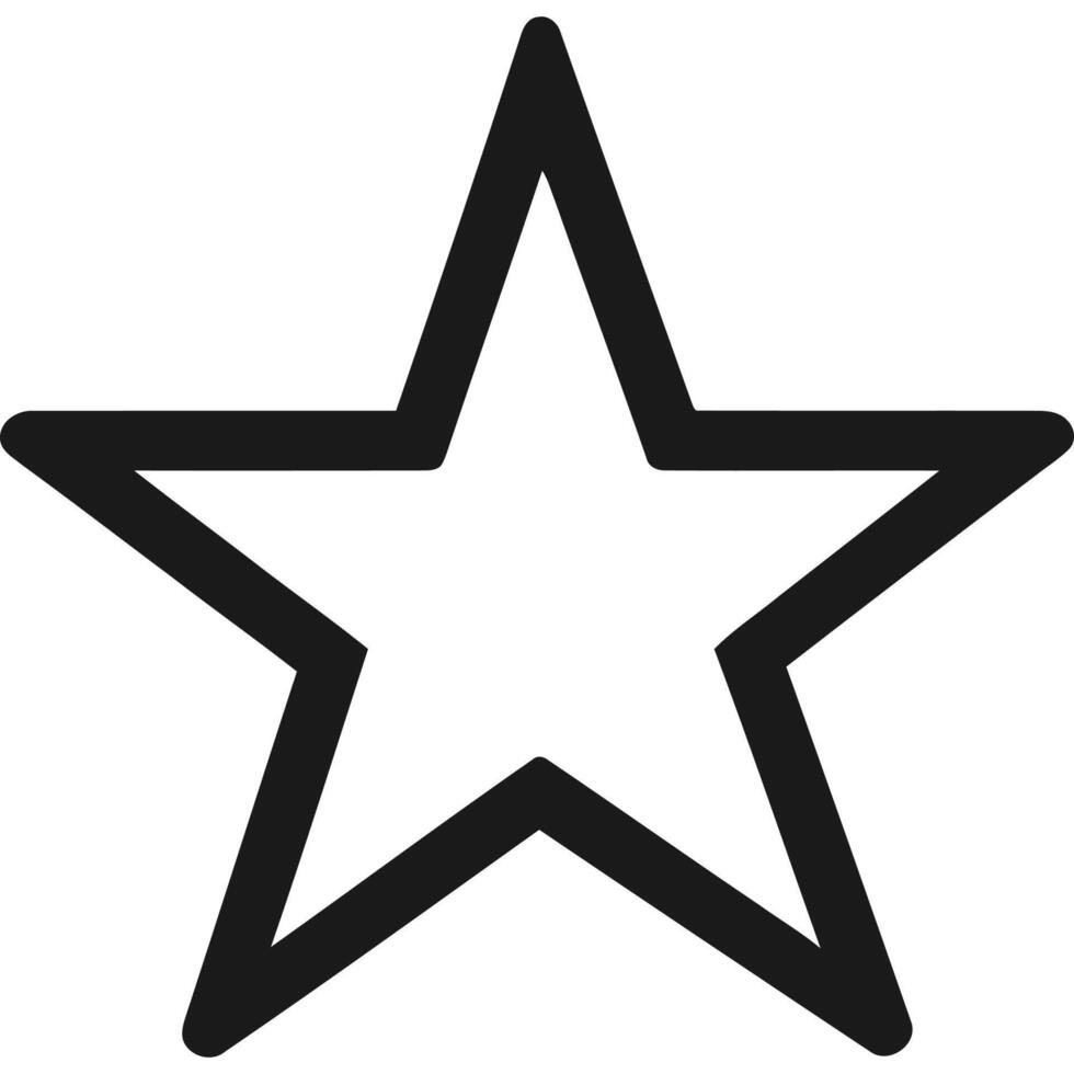 Black and white star with a white outline vector