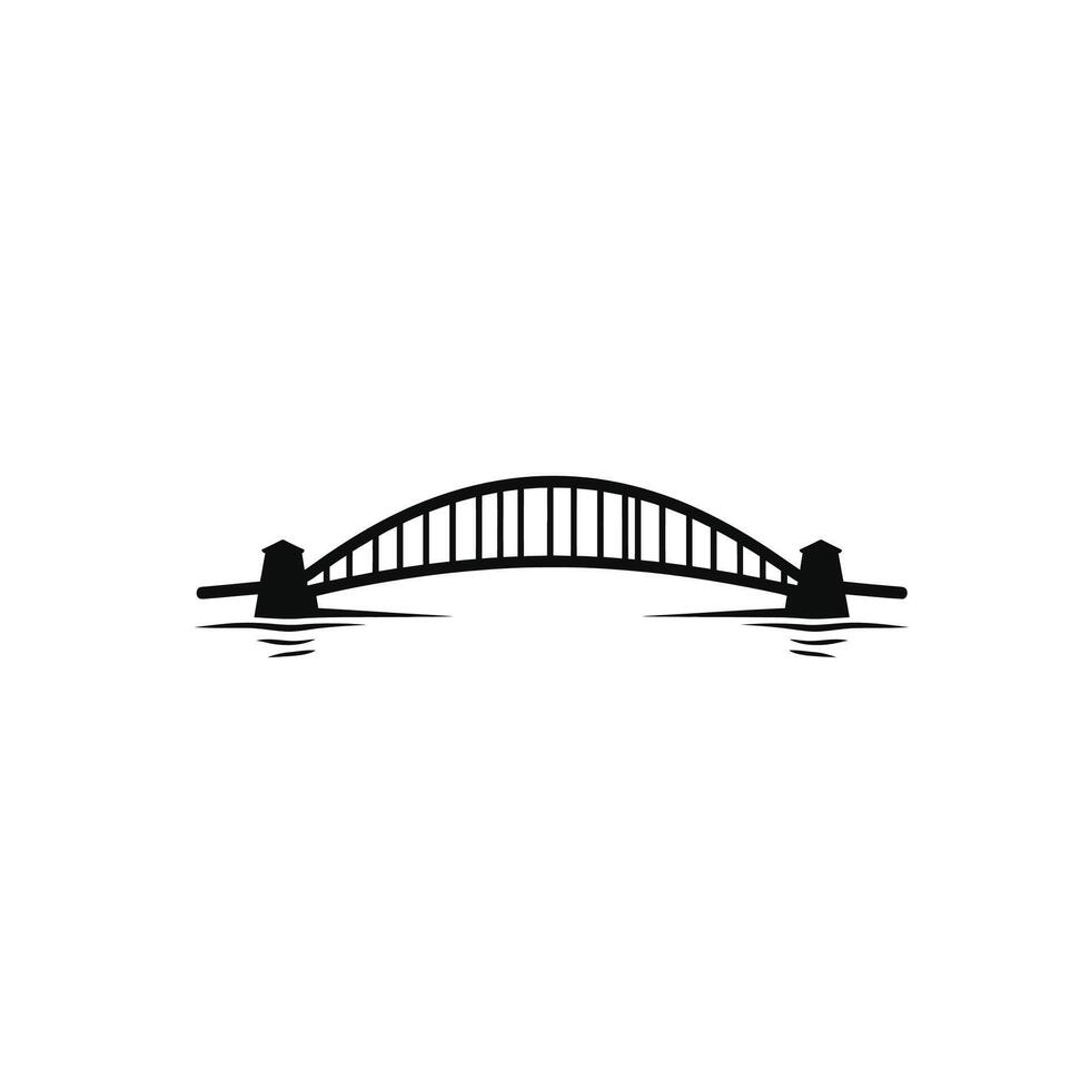 Bridge is shown in the image, with the water below it vector