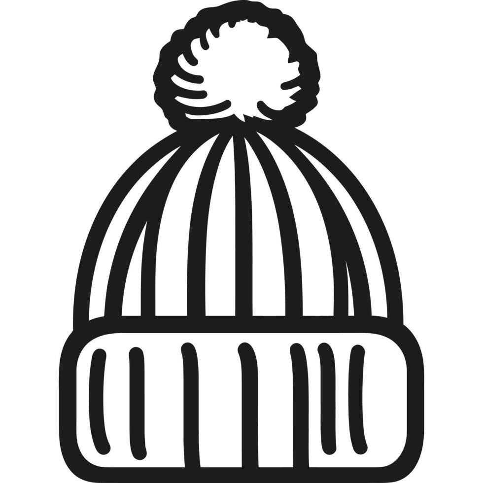 Winter hat icon illustration vector