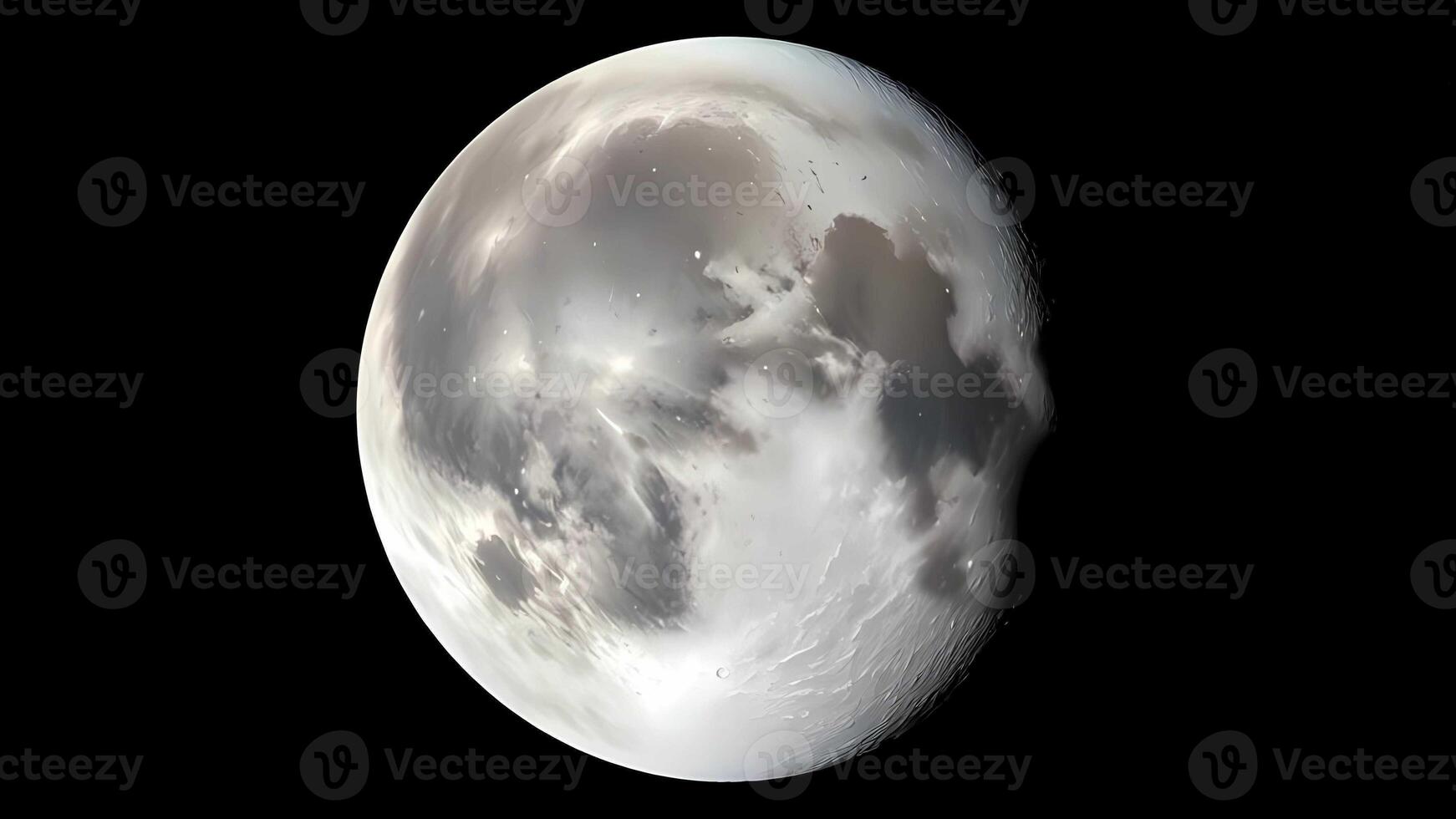 a moon with a dark sky and clouds photo