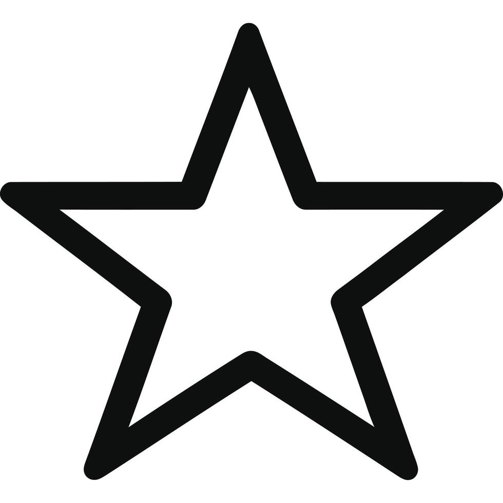 Black star with a white outline vector