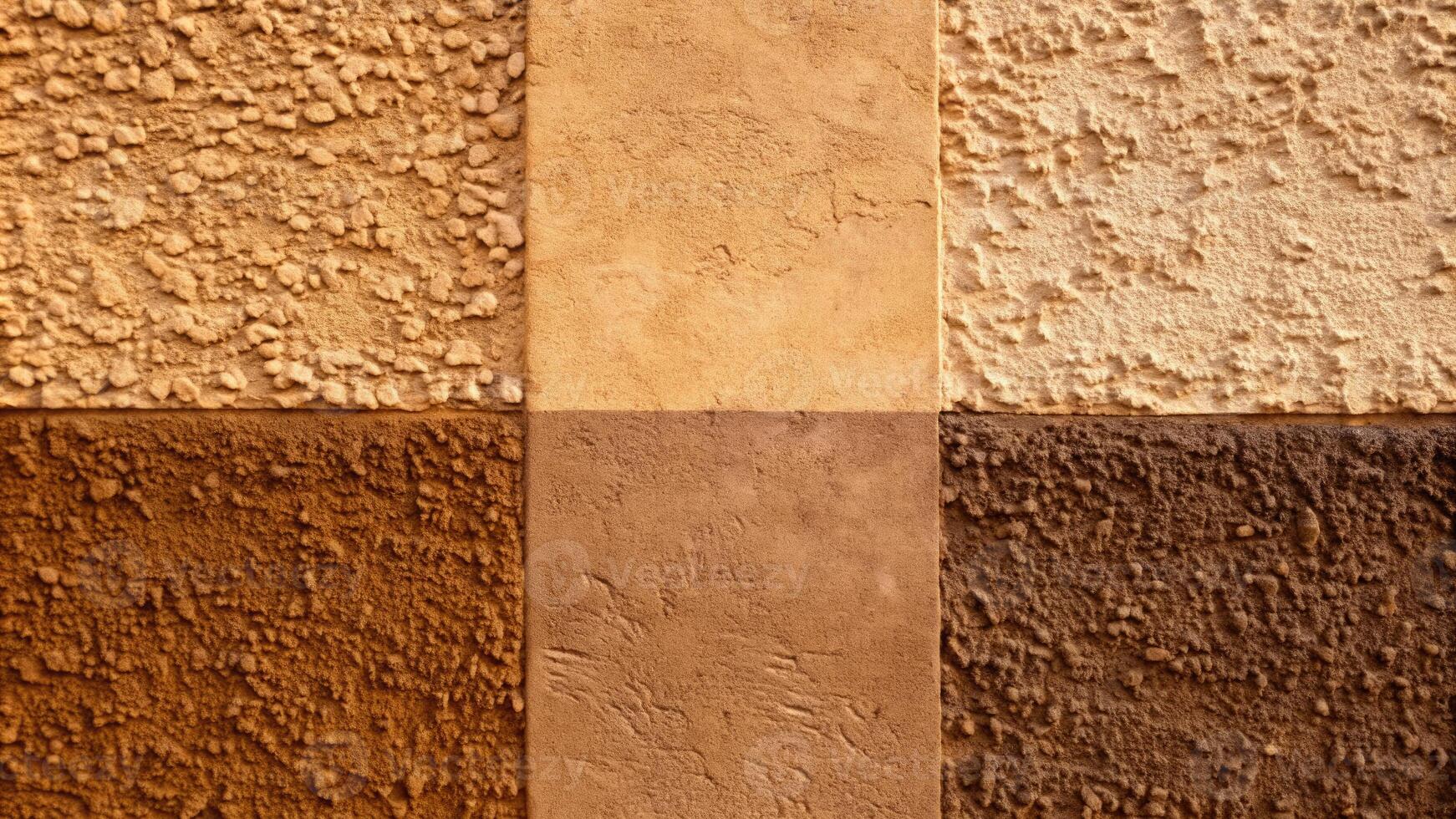 Textured squares in varying earthy tones create a patchwork. photo