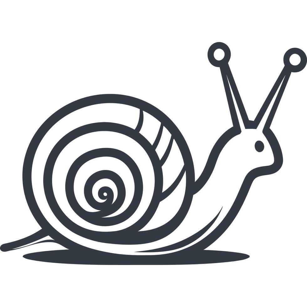 A snail icon on a white background vector