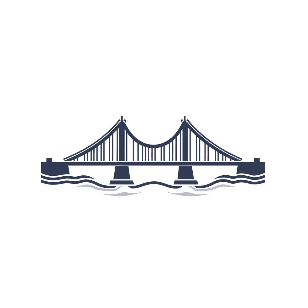A bridge icon on a white background vector