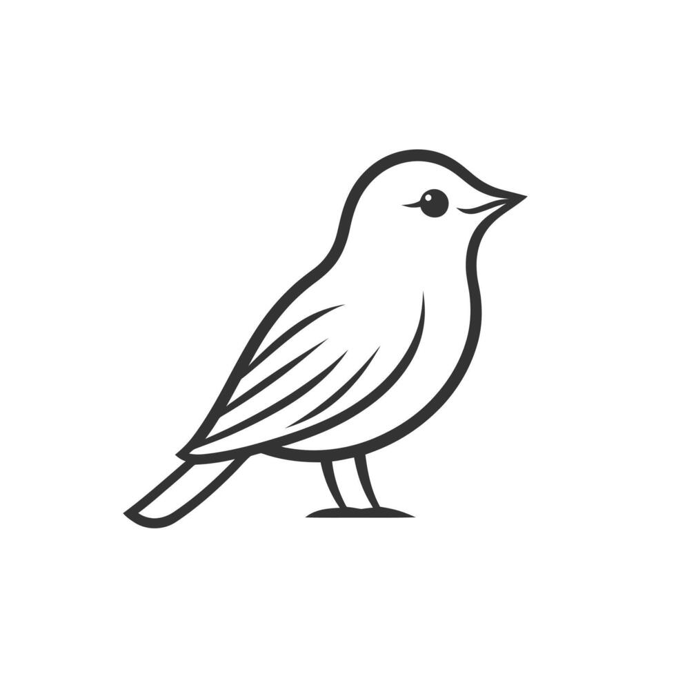 Bird is sitting on the ground vector