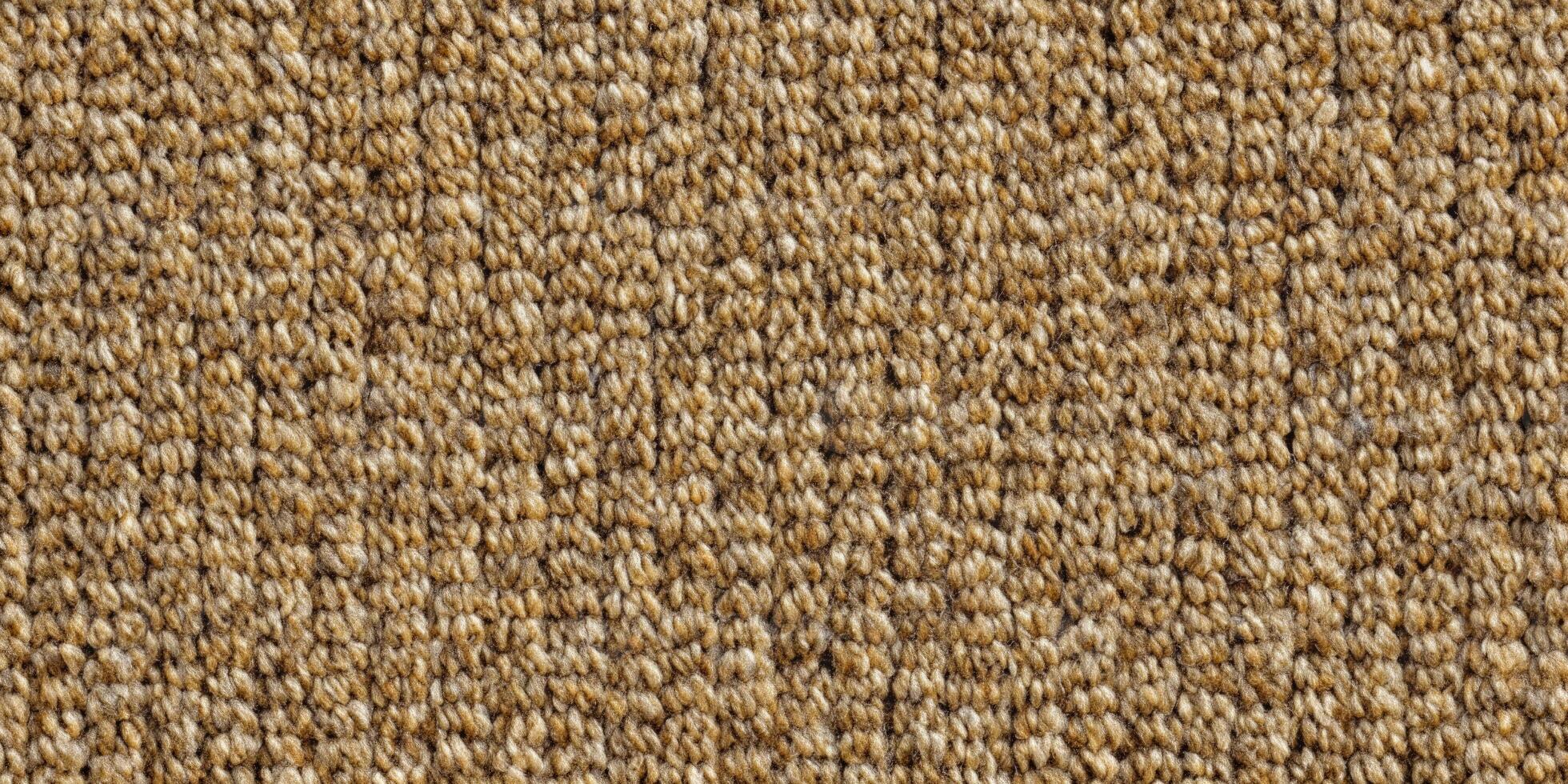 Close-up of textured beige carpet fibers. photo