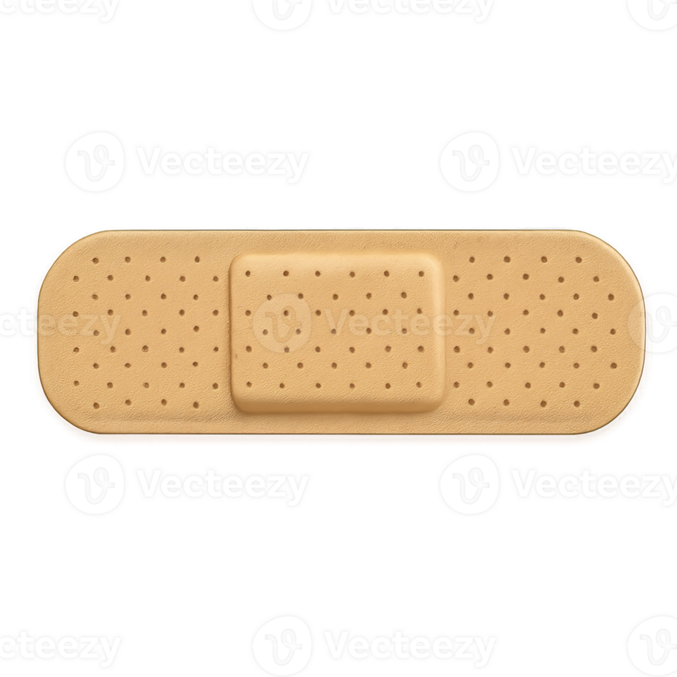Adhesive bandage plaster isolated on transparent background, png