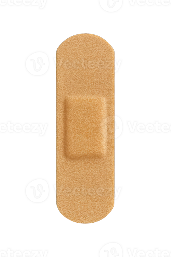 Adhesive Bandage Strip Isolated on Transparent Background, png