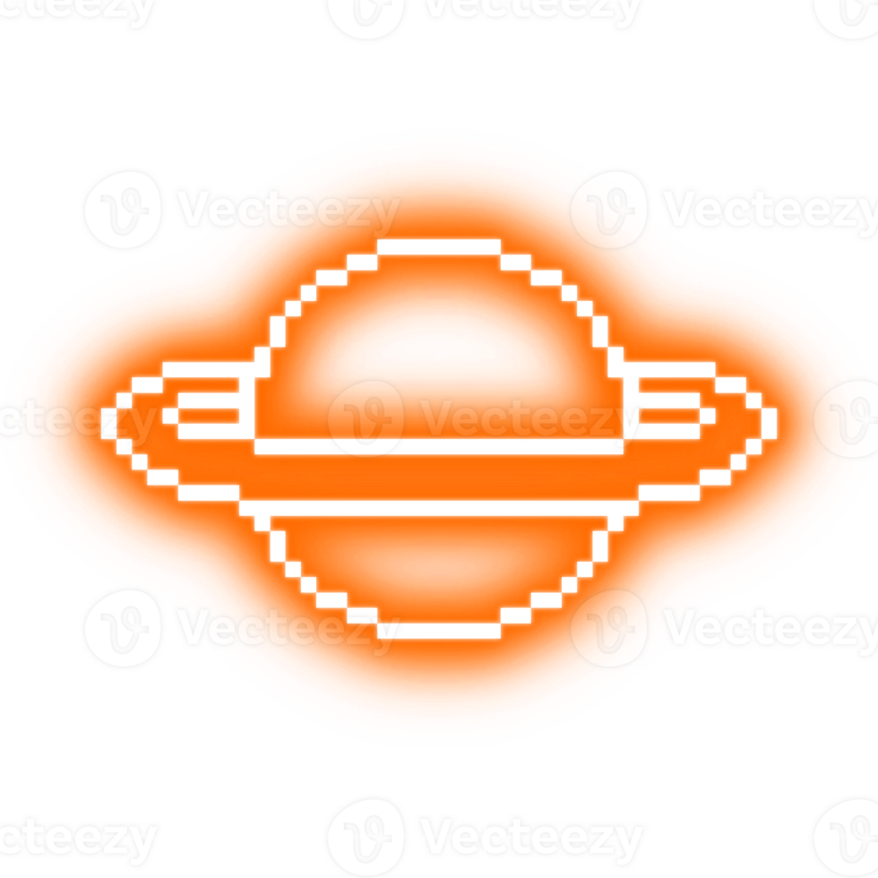 Neon led light. Neon Saturn lamp png