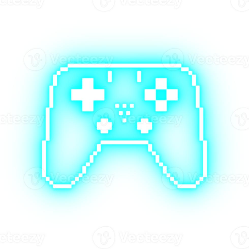 Neon joystick lamp. Neon led lamp. Joystick png