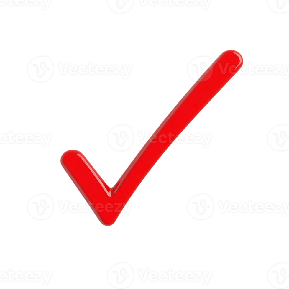 Red check mark icon design. png