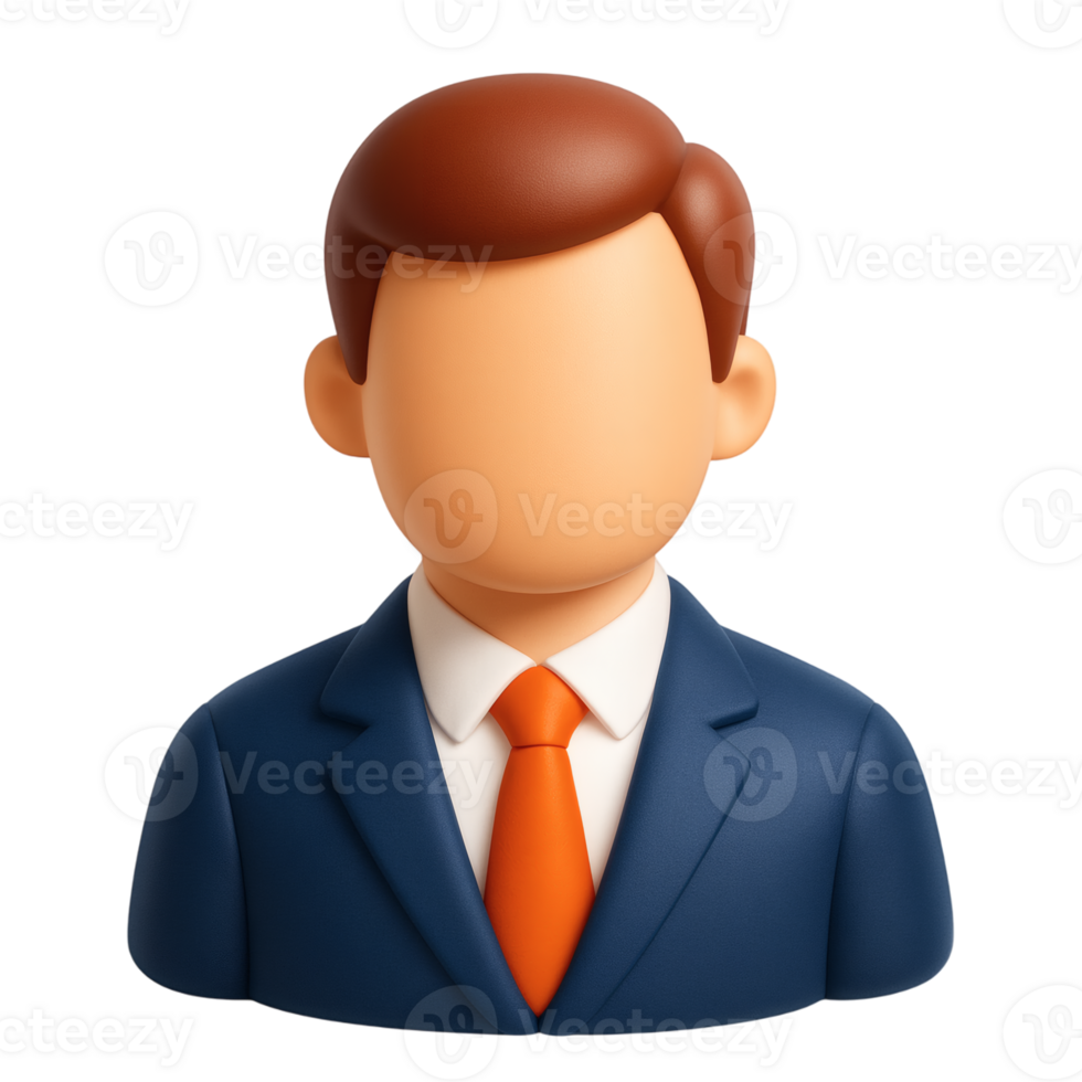 3d businessman in suit and texture on it. png