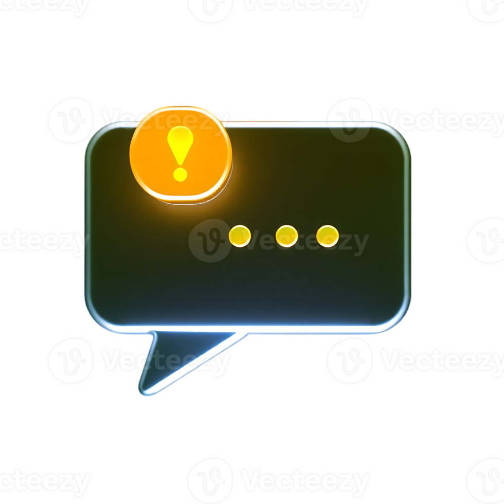 Message chat icon error notification object. png