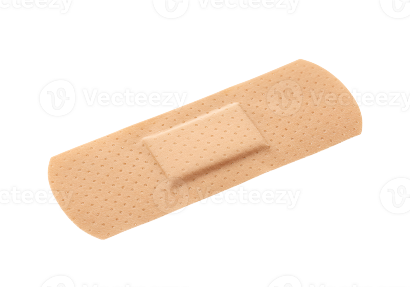 Adhesive bandage on a surface, first aid for cuts and scrapes, isolated shot png