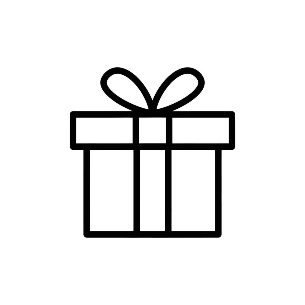 Minimalist present icon for online design platforms and decorative projects vector