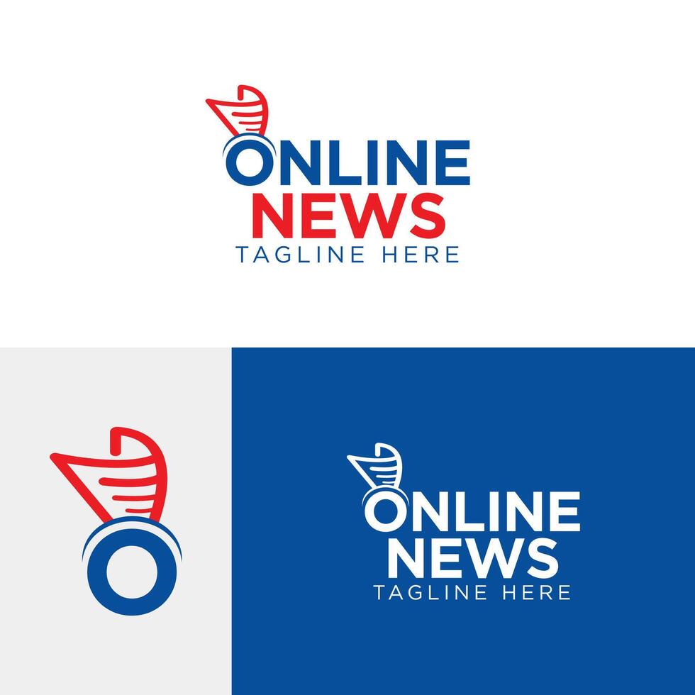 Letter O with newspaper iconic logo design for your new business vector