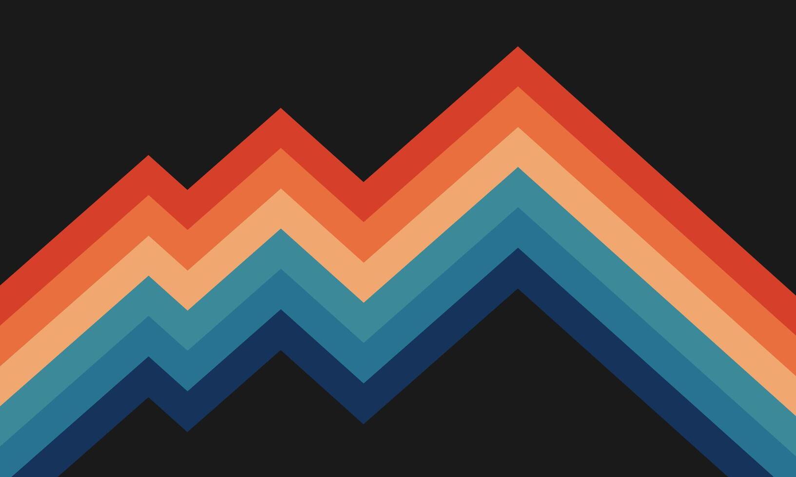 Abstract colorful retro lines background vector
