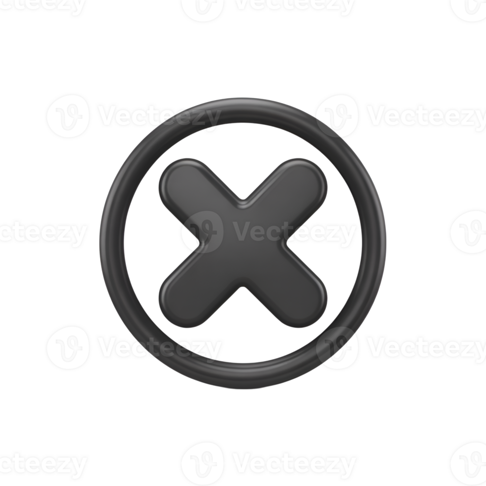 Close icon in gray circle, cancel symbol, error sign, cross mark, delete button png