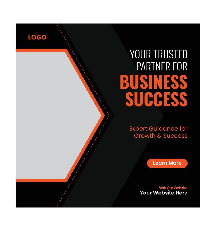 Business Consulting Social Media Template vector