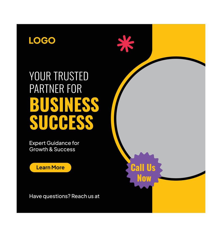Consulting Business Social Media Post Design vector
