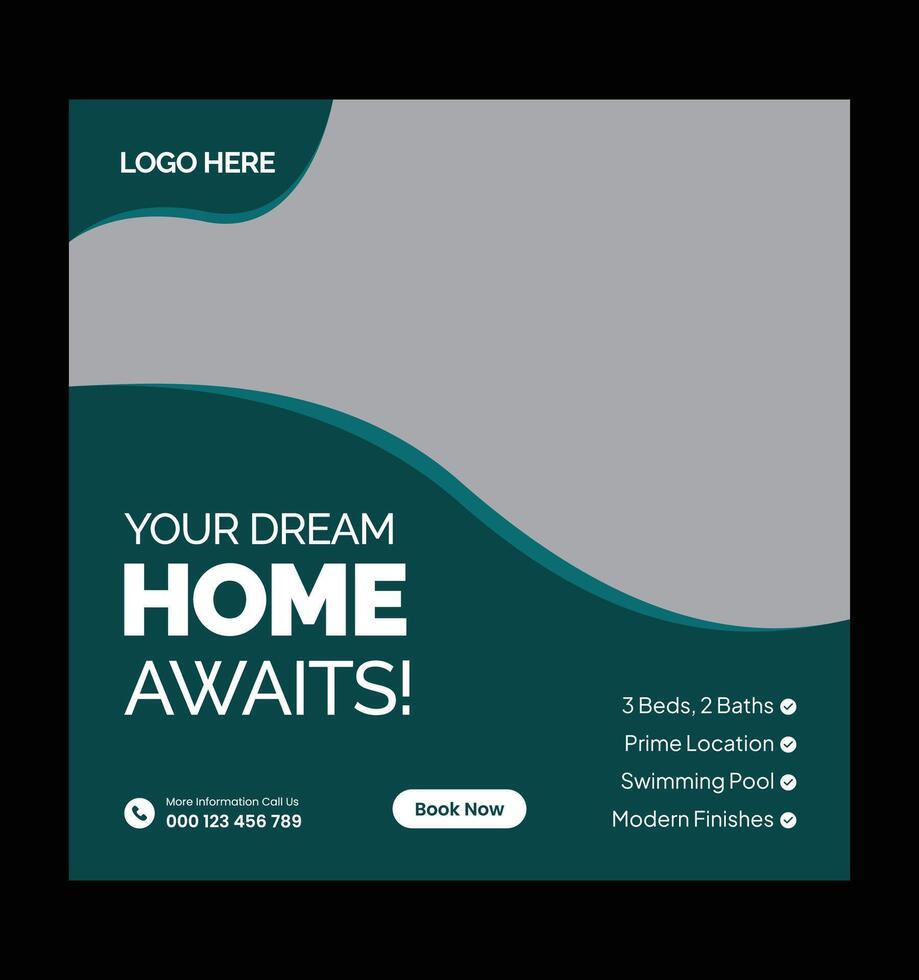 Apartment Sale Social Media Template vector