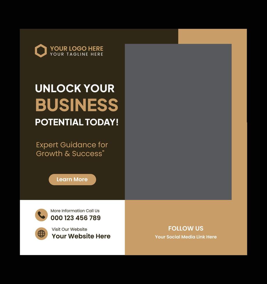 Consultant Marketing Post for Social Media vector