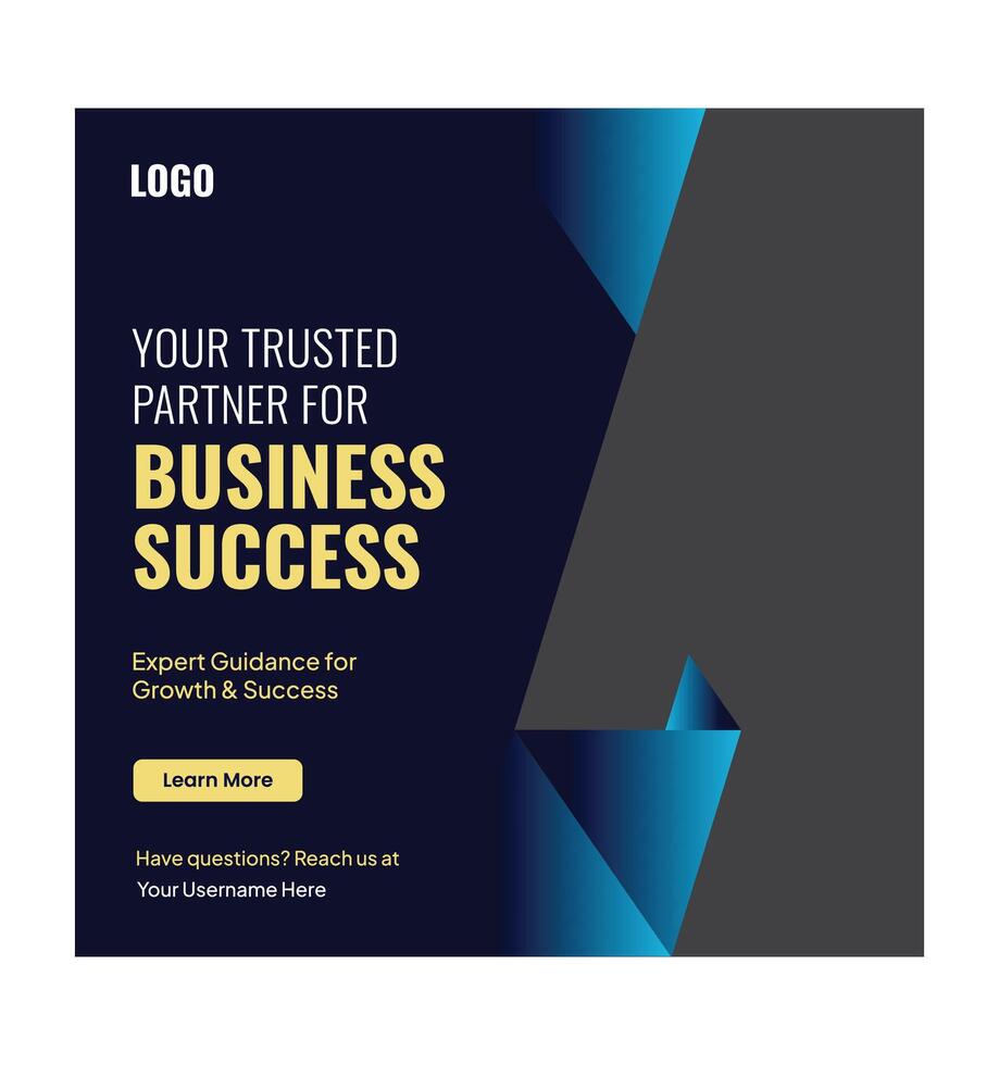 Business Consulting Service Post Template vector