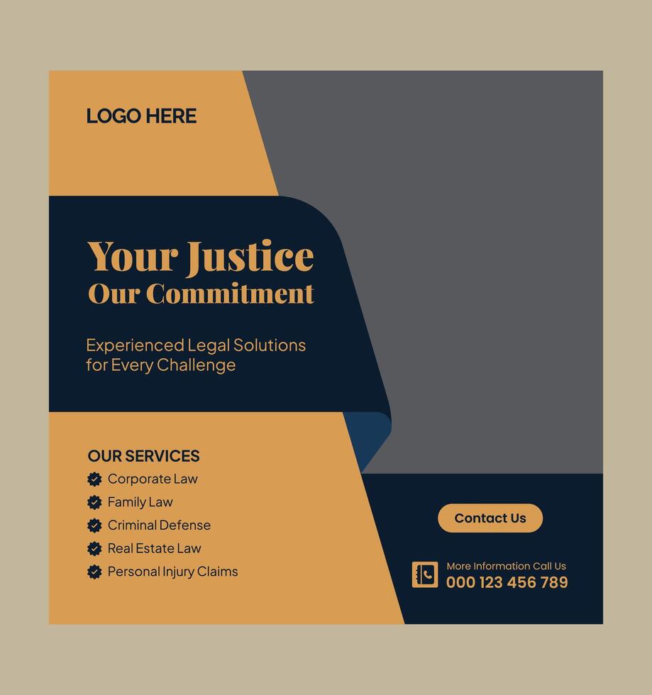 Law Services Online Marketing Post vector