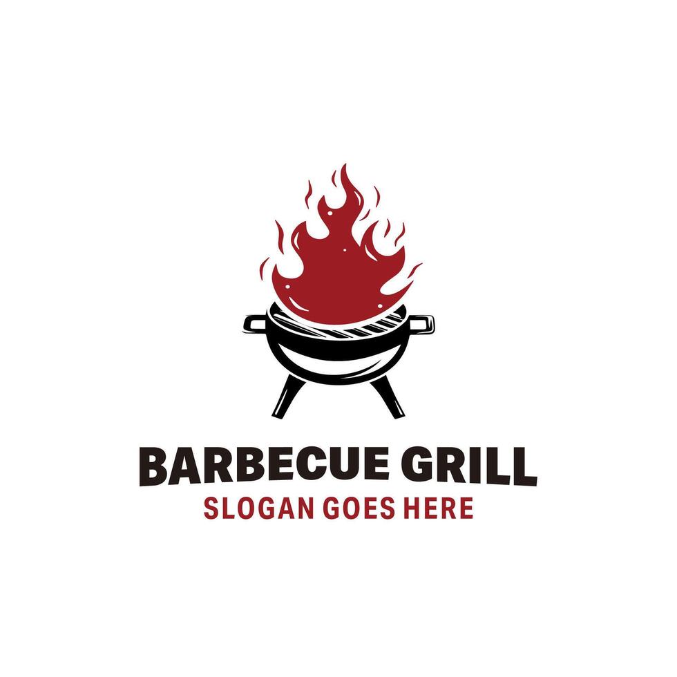 design template of barbecue logo vector