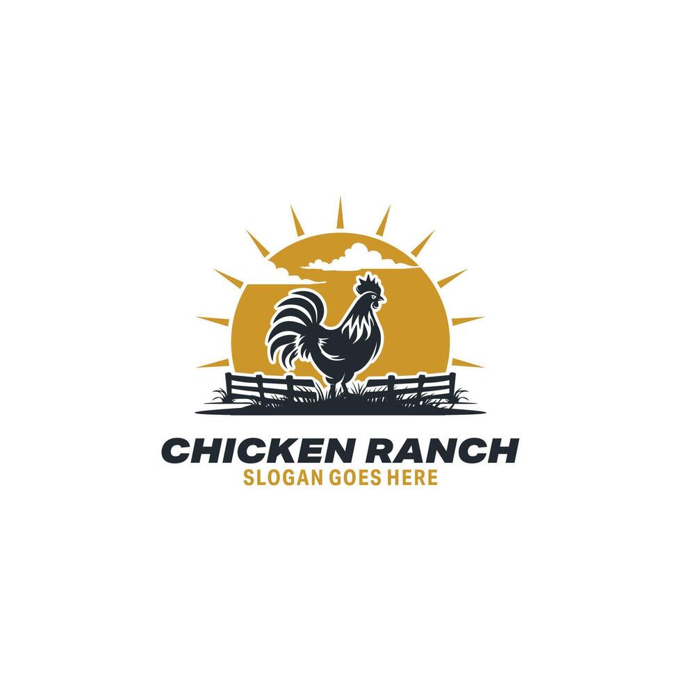 Chicken Ranch Logo Design Template vector