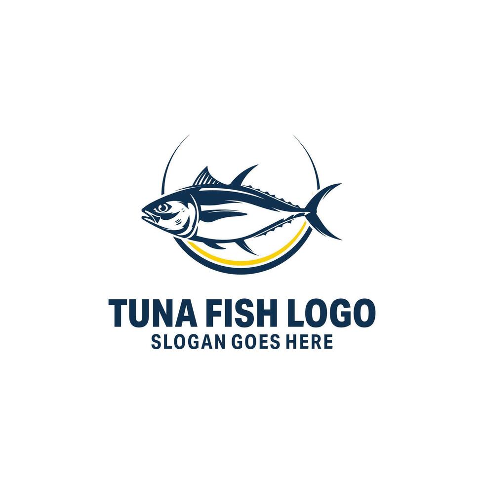 Tuna Fish Logo Design Illustration Template vector