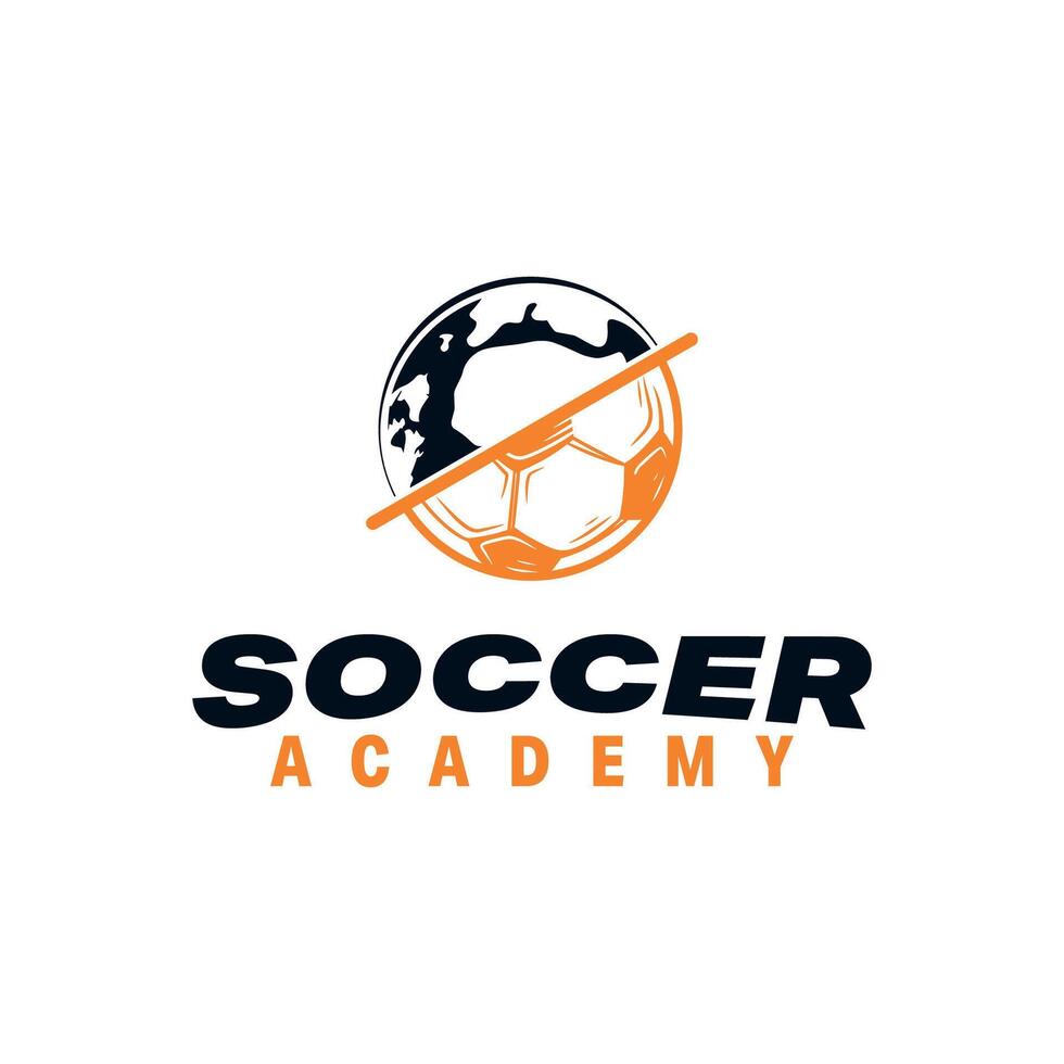 soccer logo badge template design vector