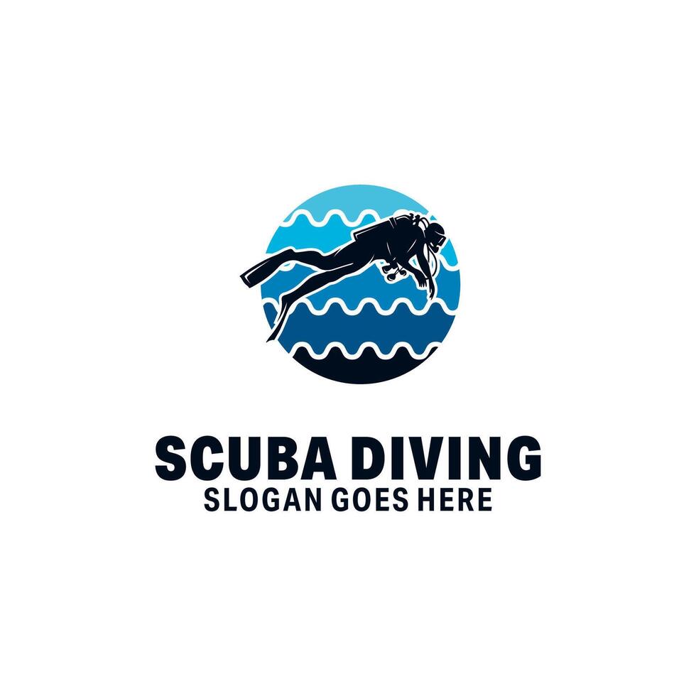 Scuba Diving Logo Design Template vector