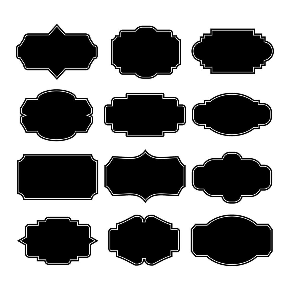 Decorative vintage label frame vector