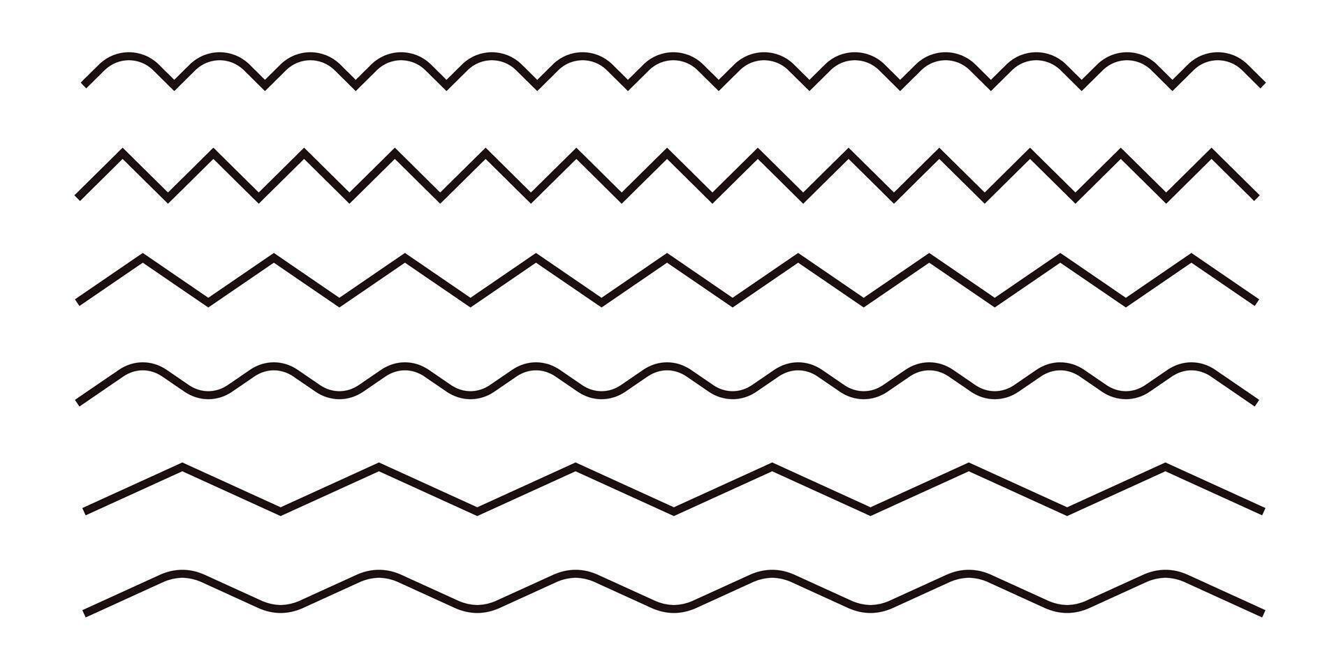 collection of black curved lines vector