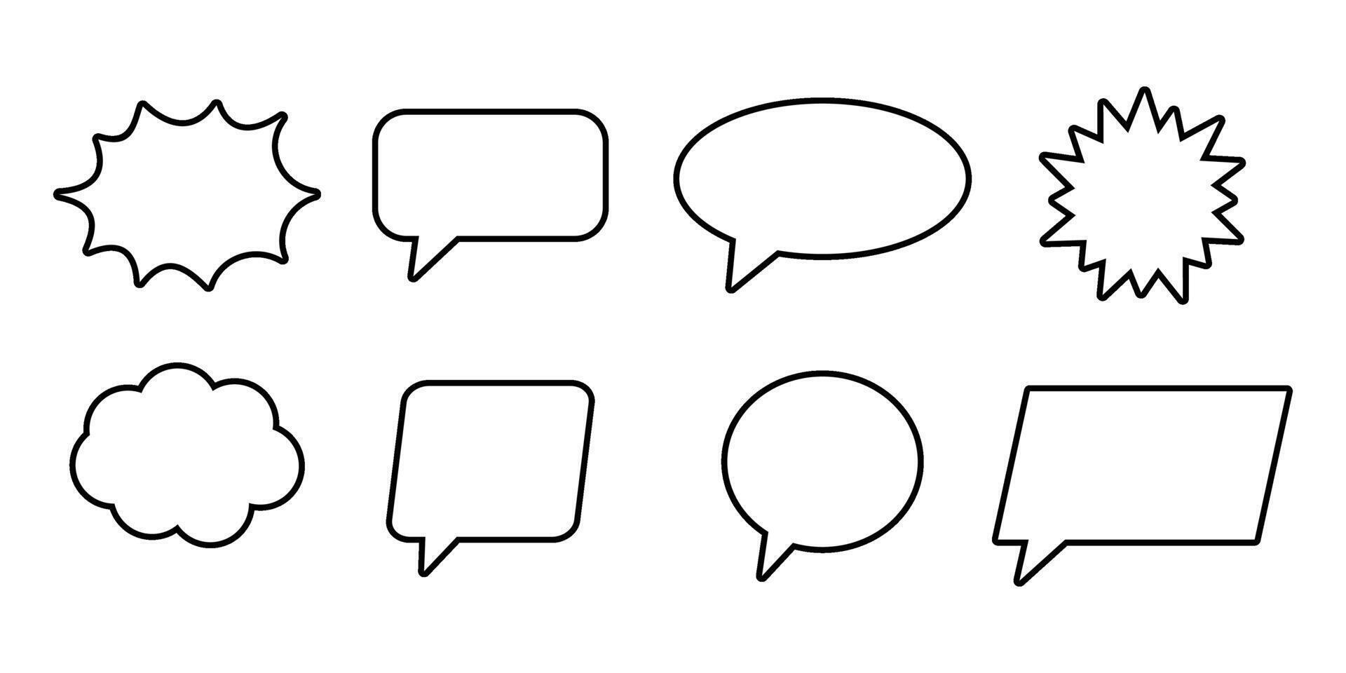 Retro style blank comic speech bubble vector