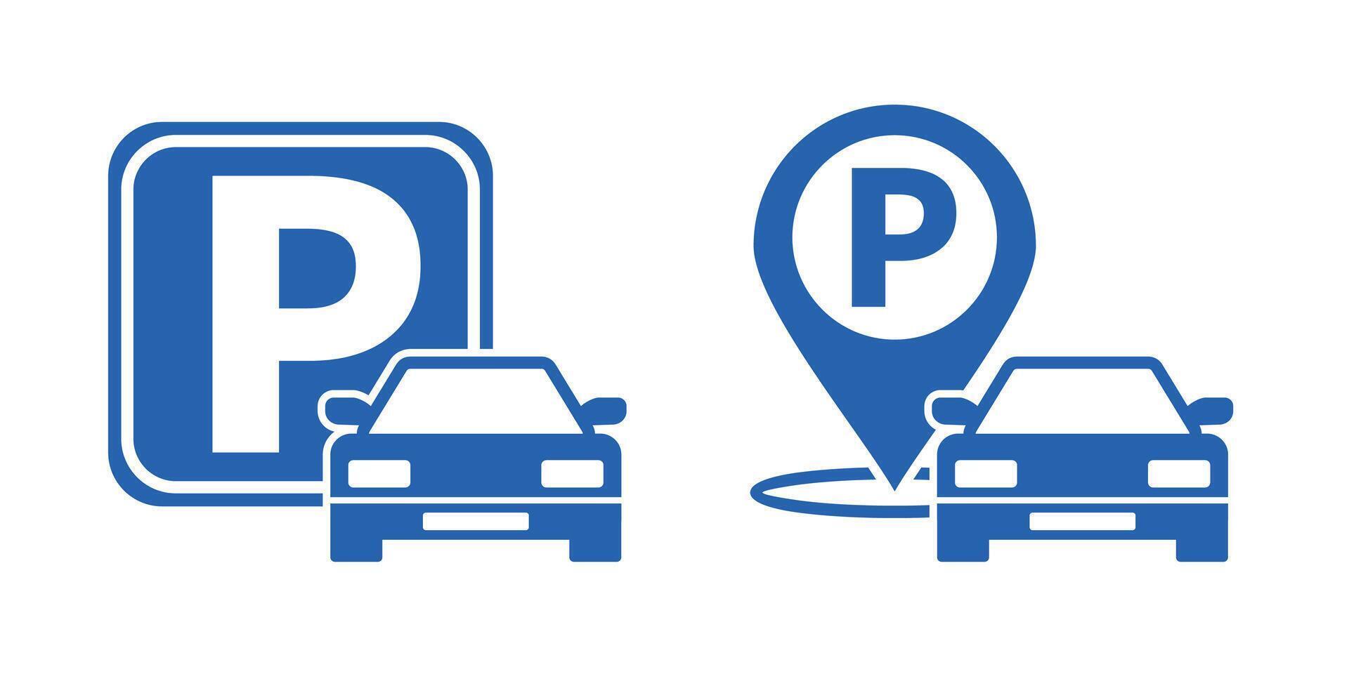 Car parking icon. Parking sign vector