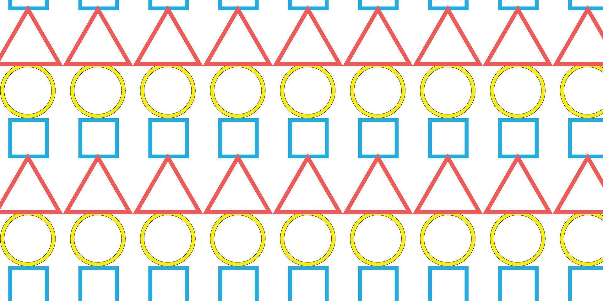 Colorful Abstract Design Featuring Repeating Red, Yellow, and Blue Shapes vector