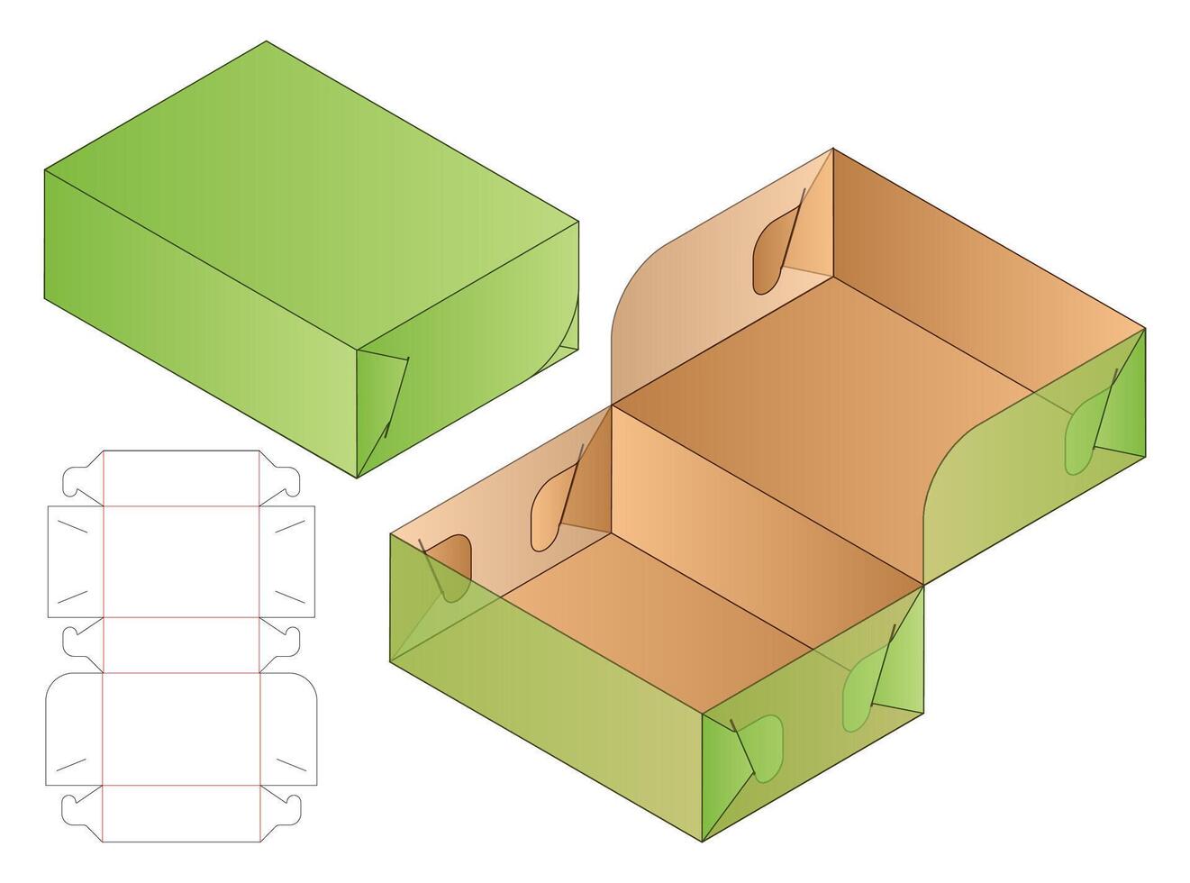 Foldable Box Packaging Template Illustration vector
