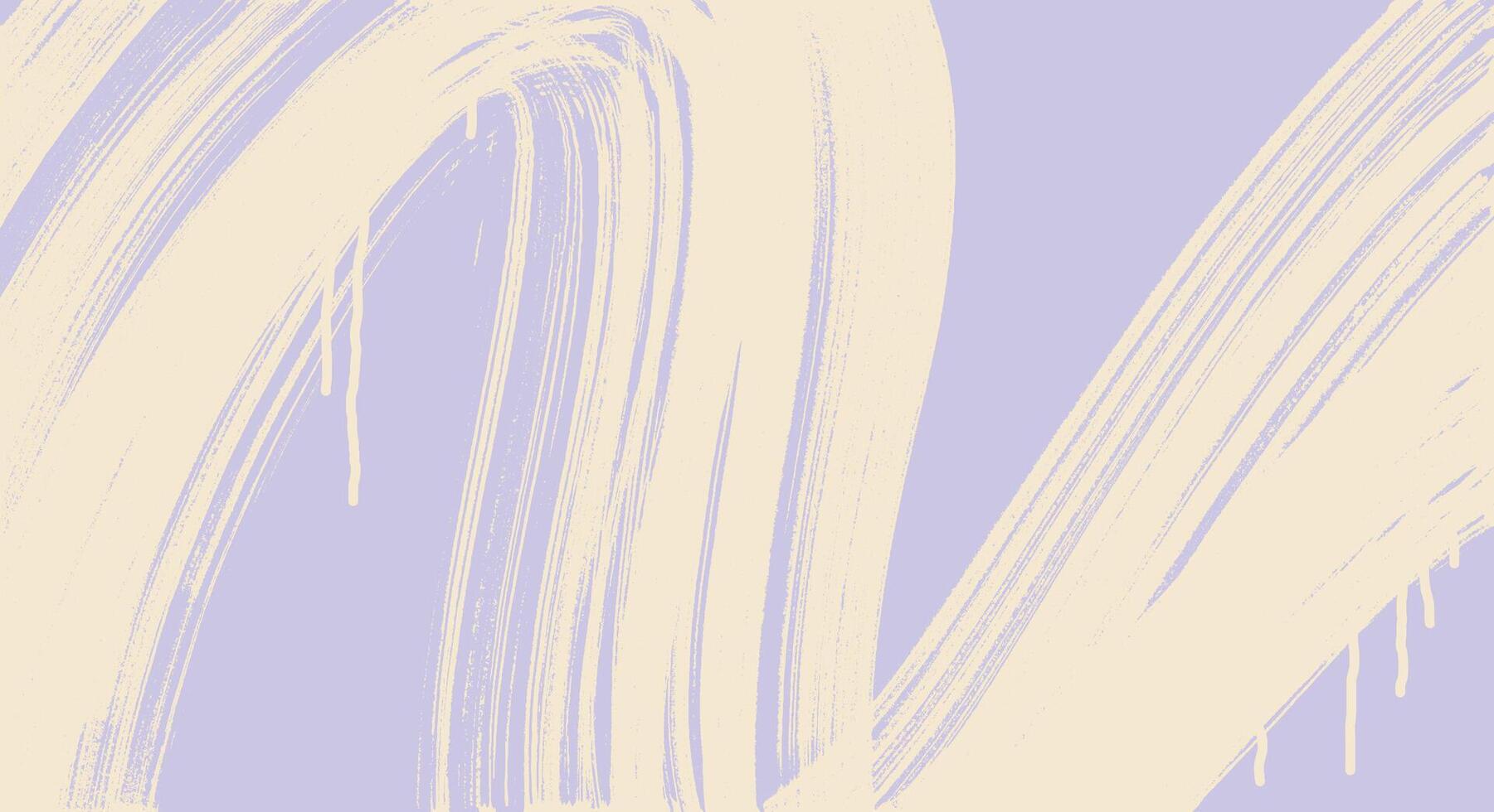 Grainy yellow spiral brush stroke with spray texture dry brush with paint drips. Drawn distress damaged edge vintage banner with spiral bold line. Grainy bold brush strokes with scattered tiny dots. vector
