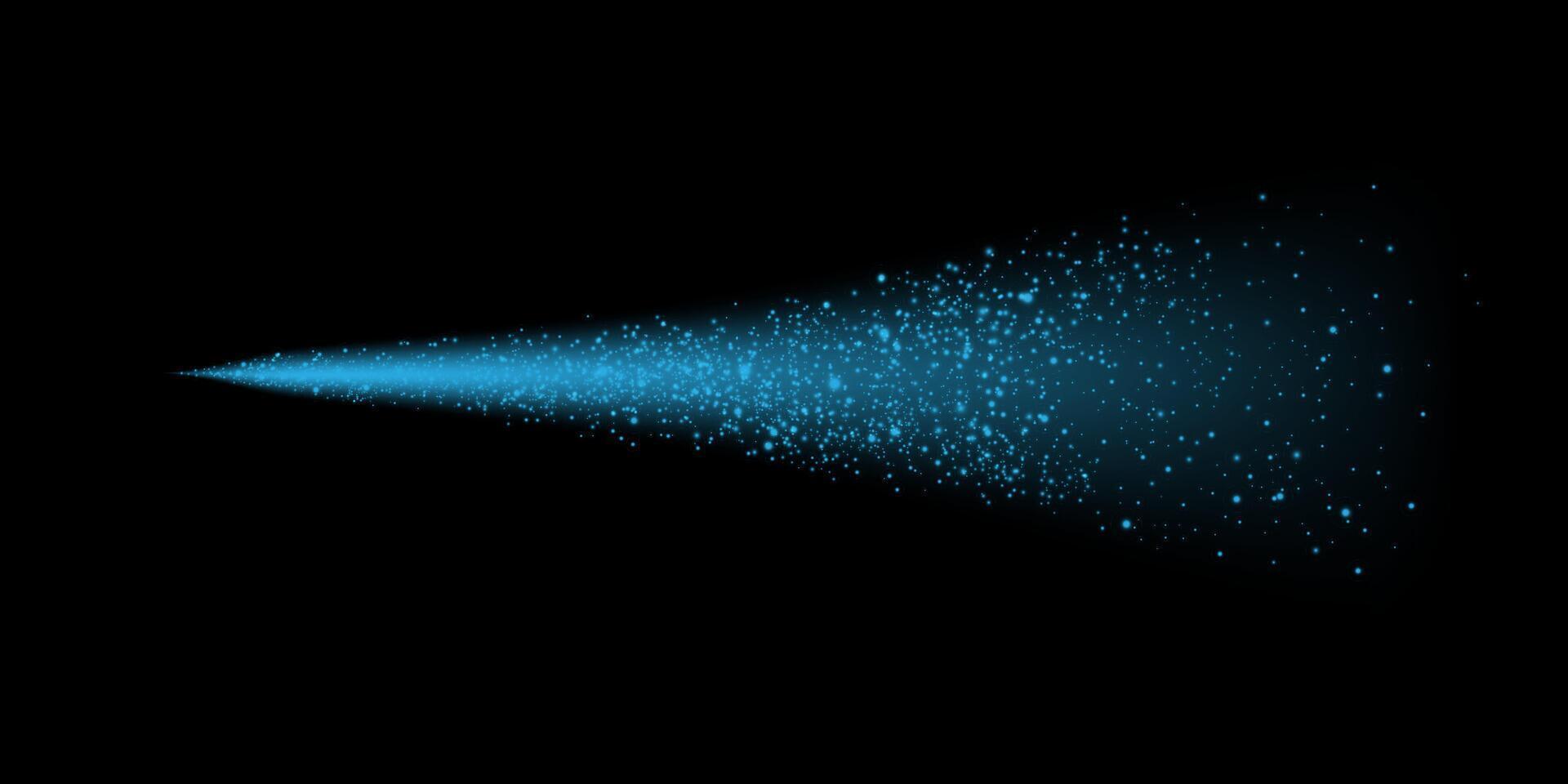 A Soft Blue Light Beam Interspersed with Particles Set Against a Dark Background, Creating Depth and Atmosphere vector