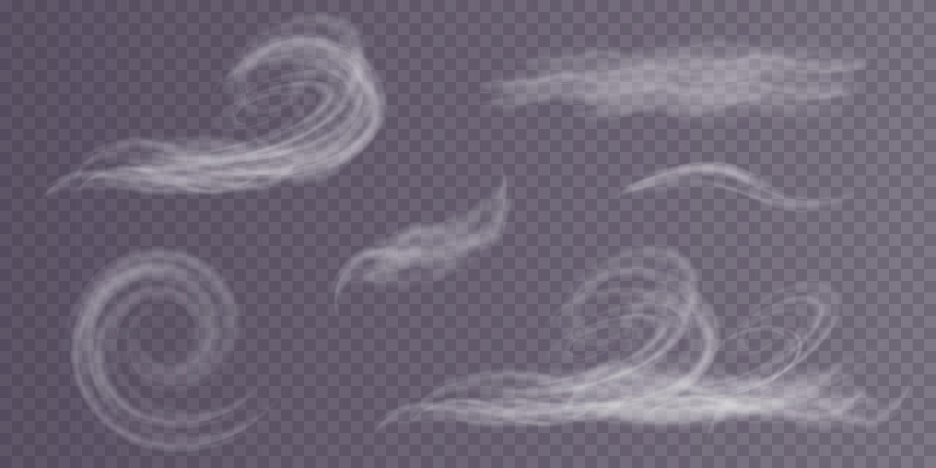 Exploration of Winter Blizzard, Cloud, and Wind Elements for the Purpose of Digital Art Creation and Design vector