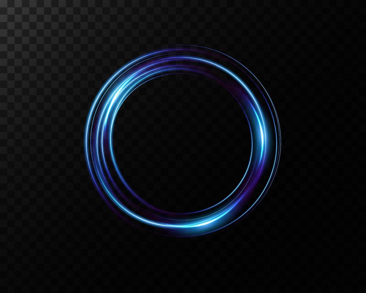 Experience a Dynamic Blue Circular Light Effect on a Dark Background that captivates with its beauty and allure vector