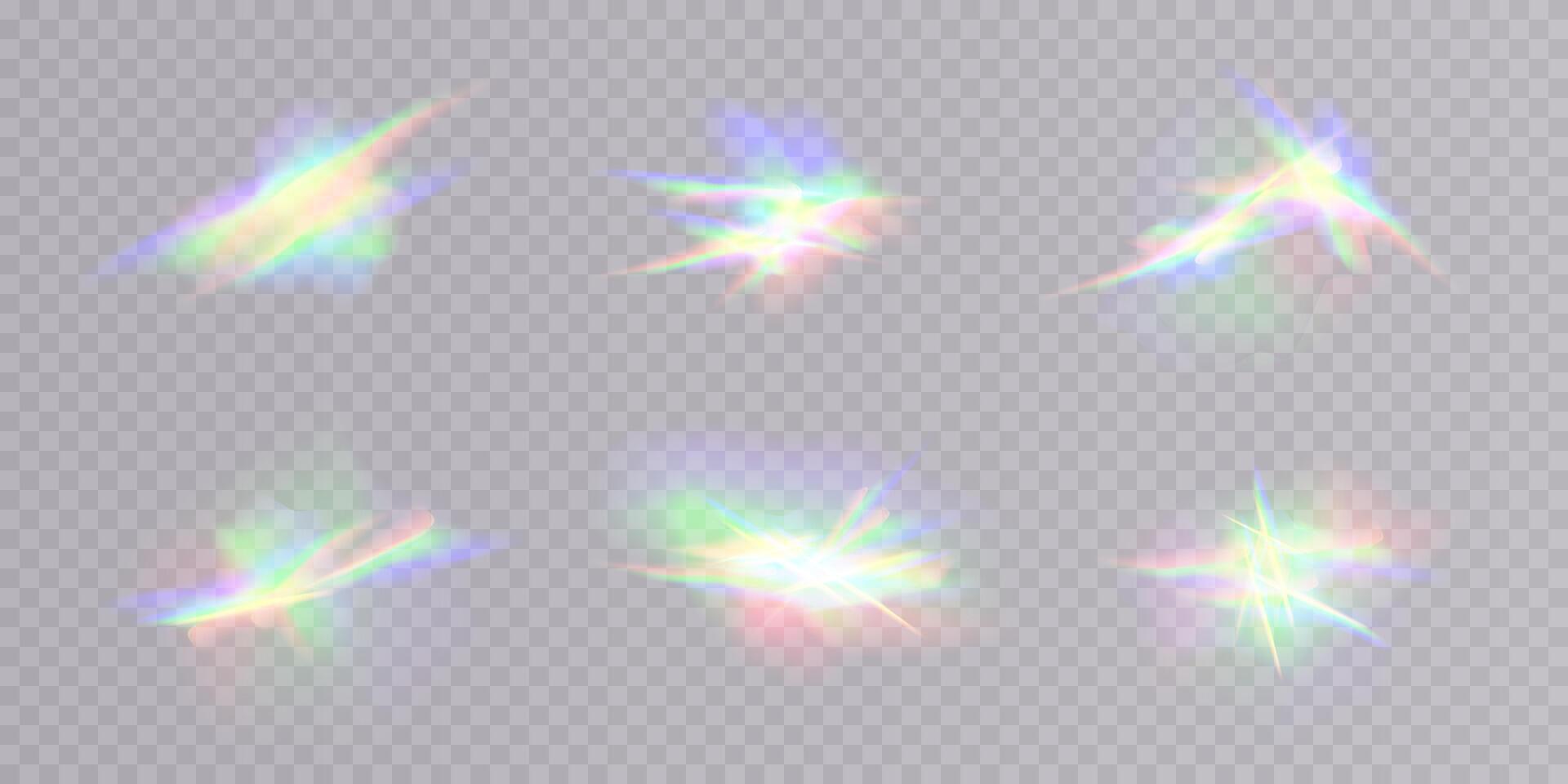Stunning and Colorful Light Flare Effects Perfect for Enhancing Your Graphics Design Projects and Ideas vector