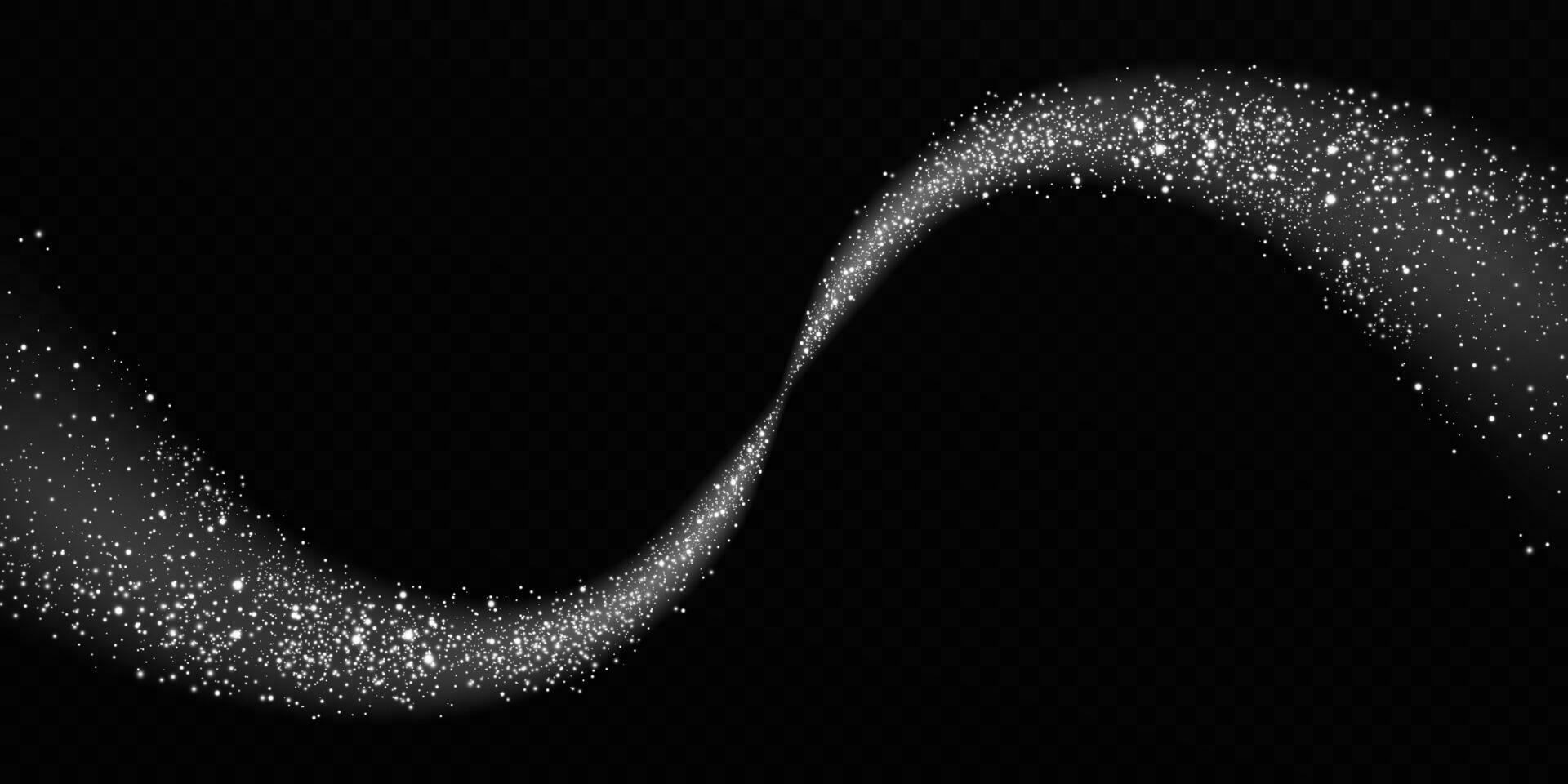 An Abstract Infinity Symbol that showcases Gorgeous Glitter Effects beautifully set against a Rich Black Background vector