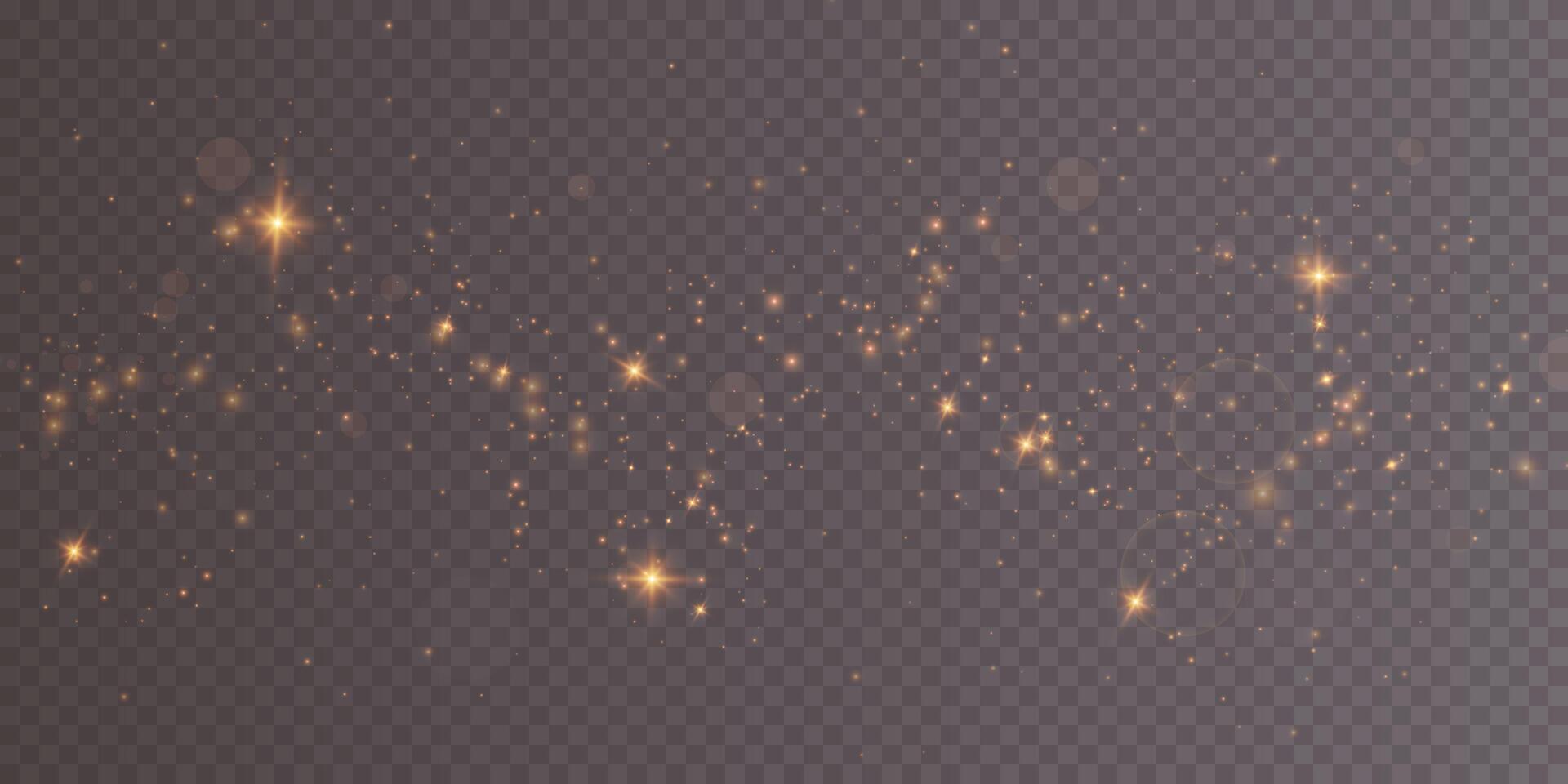 Shining and Glowing Sparkles Set on a Transparent Background Perfectly Crafted for Creative and Artistic Designs vector