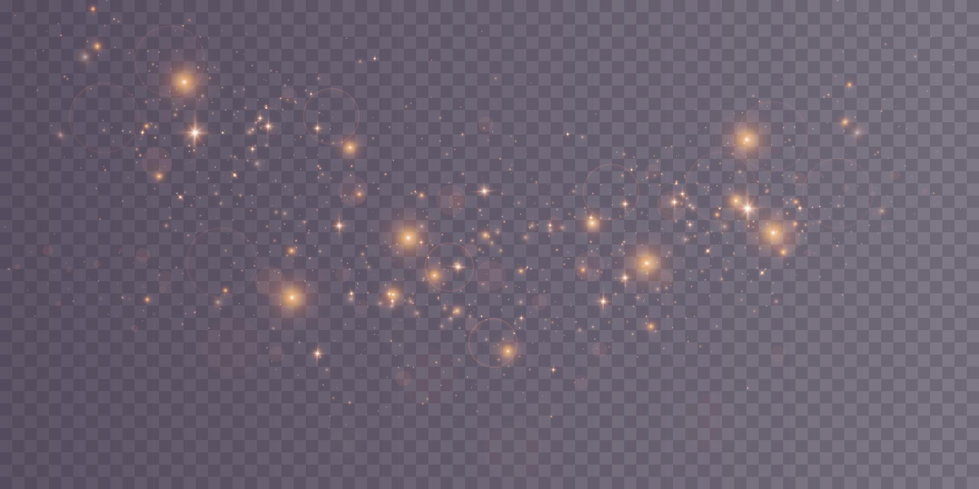 Sparkling Dust of Light on a Transparent Background Suitable for Various Creative Design Uses and Projects vector