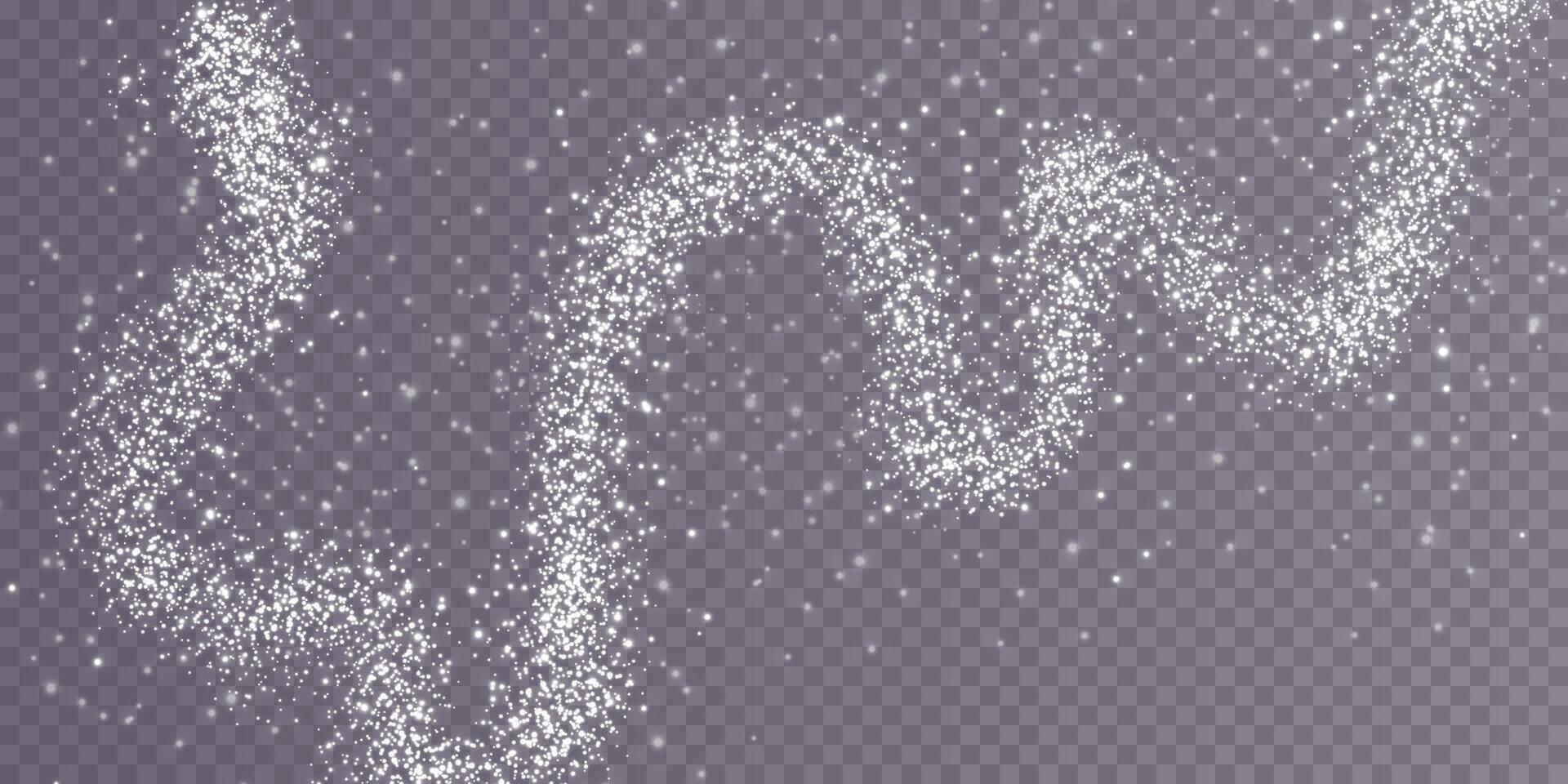 Scattered White Particles of Sugar, Salt, or Flour. vector